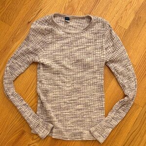 Old Navy Plush Tee in Purple and Cream